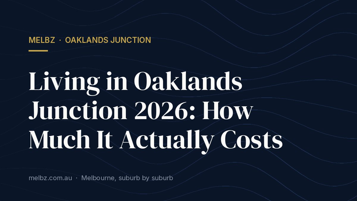 Title card: Living in Oaklands Junction 2026: How Much It Actually Costs