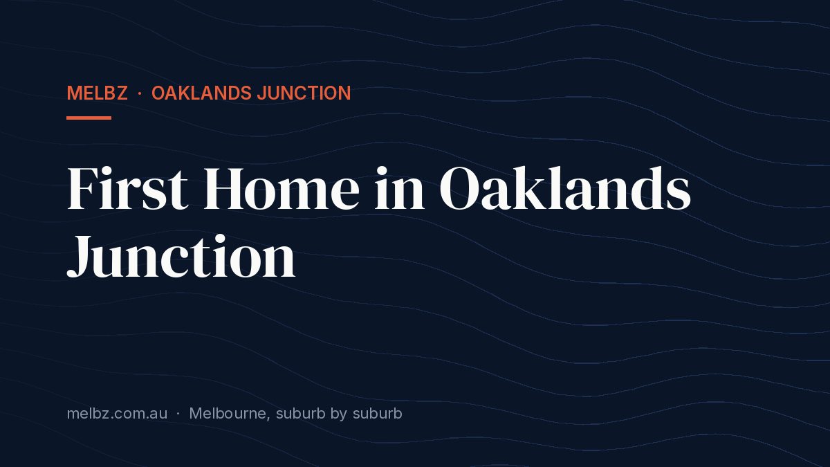 Title card: First Home in Oaklands Junction