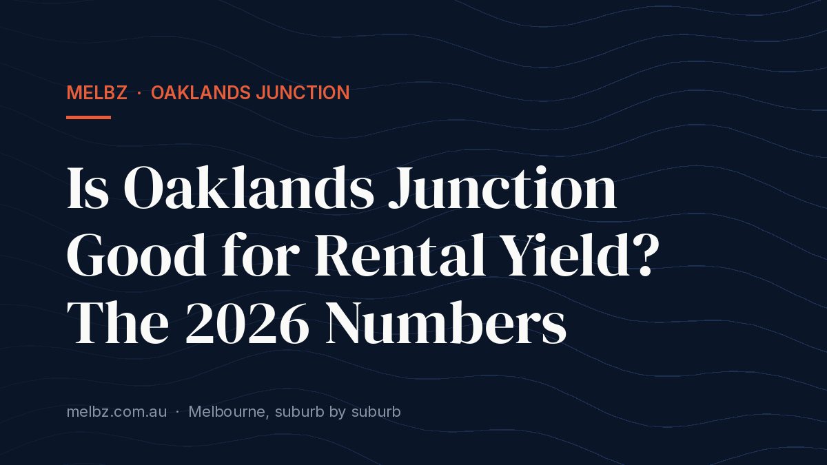 Title card: Is Oaklands Junction Good for Rental Yield? The 2026 Numbers