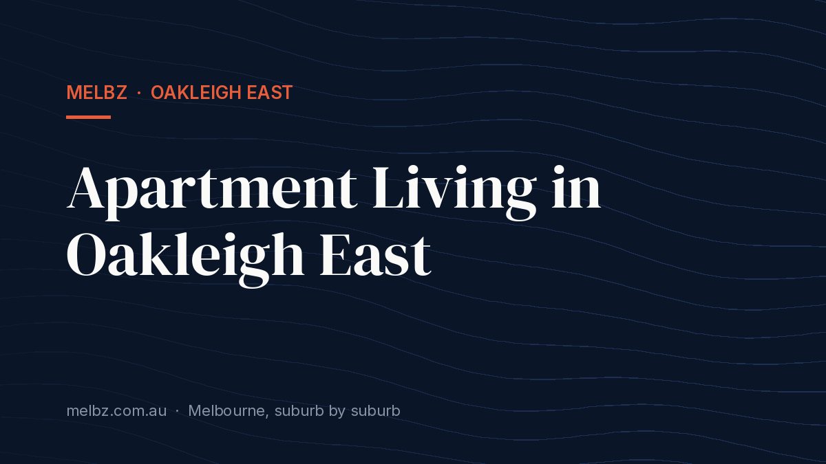 Title card: Apartment Living in Oakleigh East