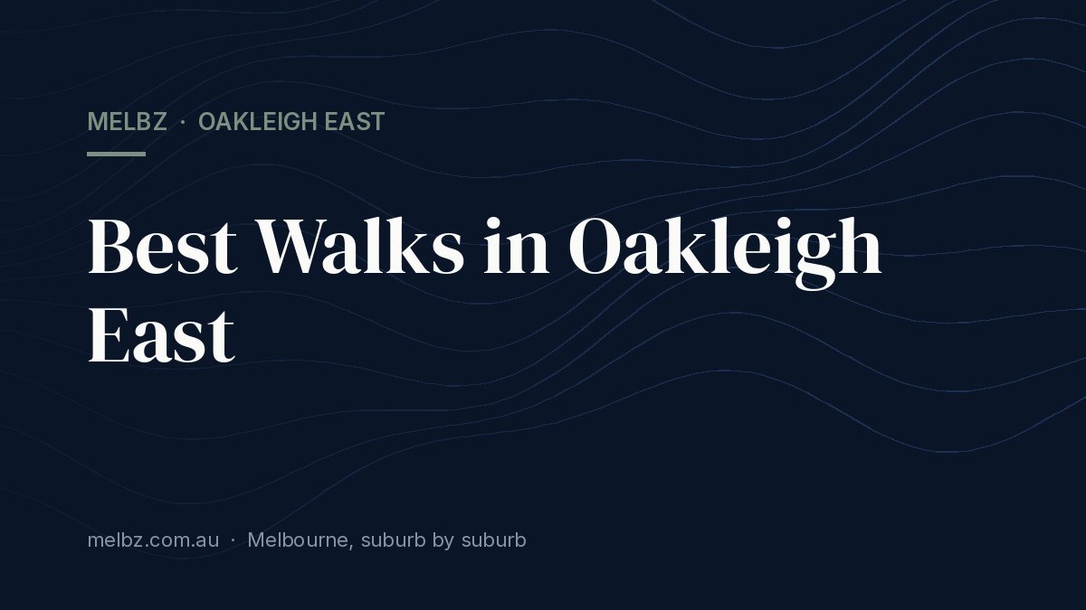 Title card: Best Walks in Oakleigh East