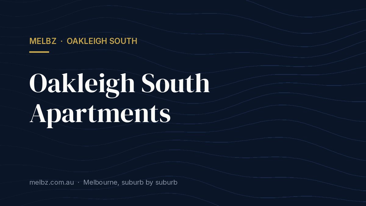 Title card: Oakleigh South Apartments