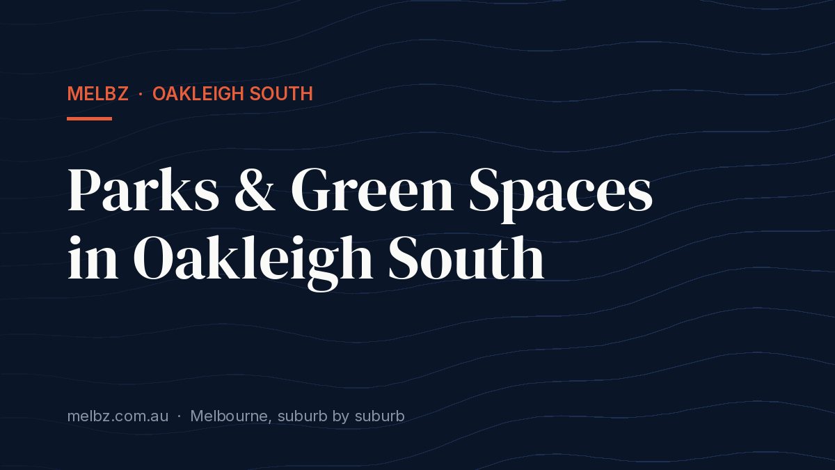 Title card: Parks & Green Spaces in Oakleigh South