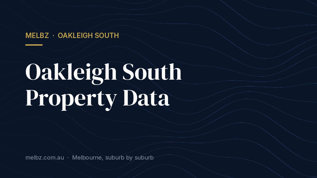 Title card: Oakleigh South Property Data