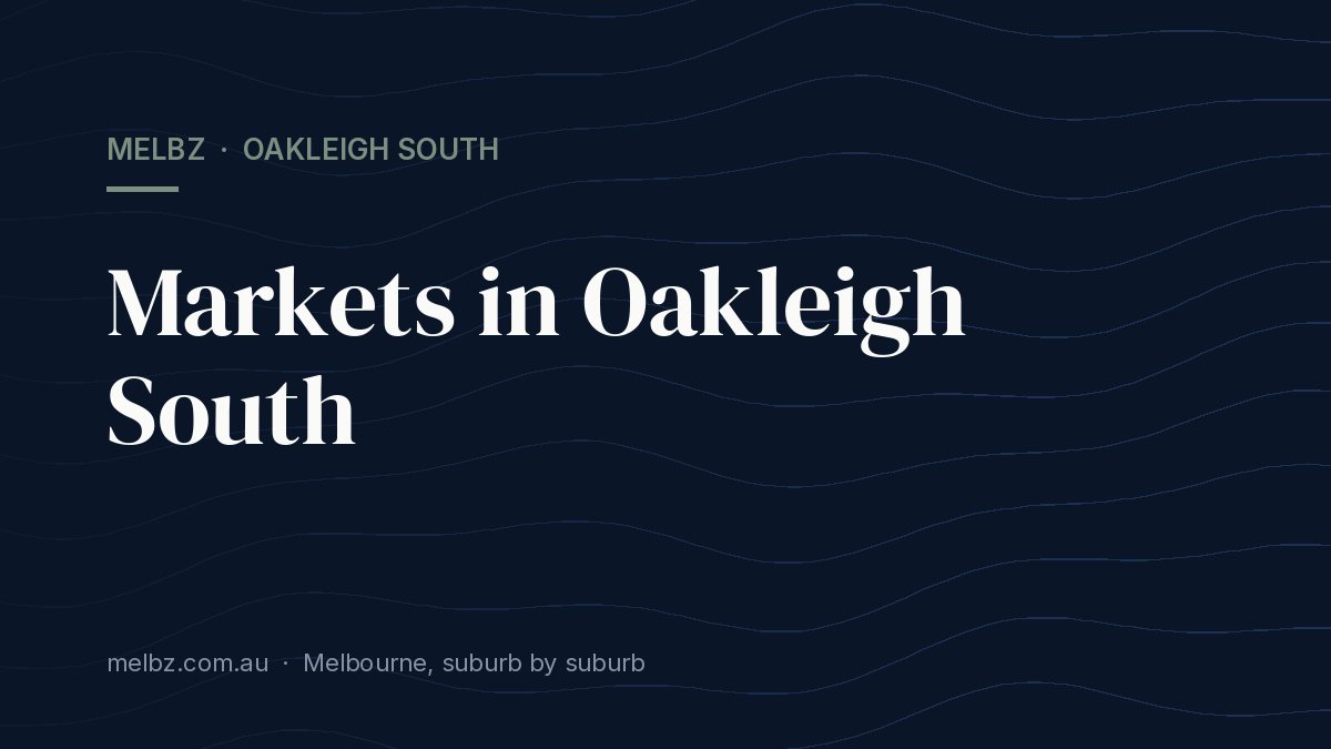 Title card: Markets in Oakleigh South