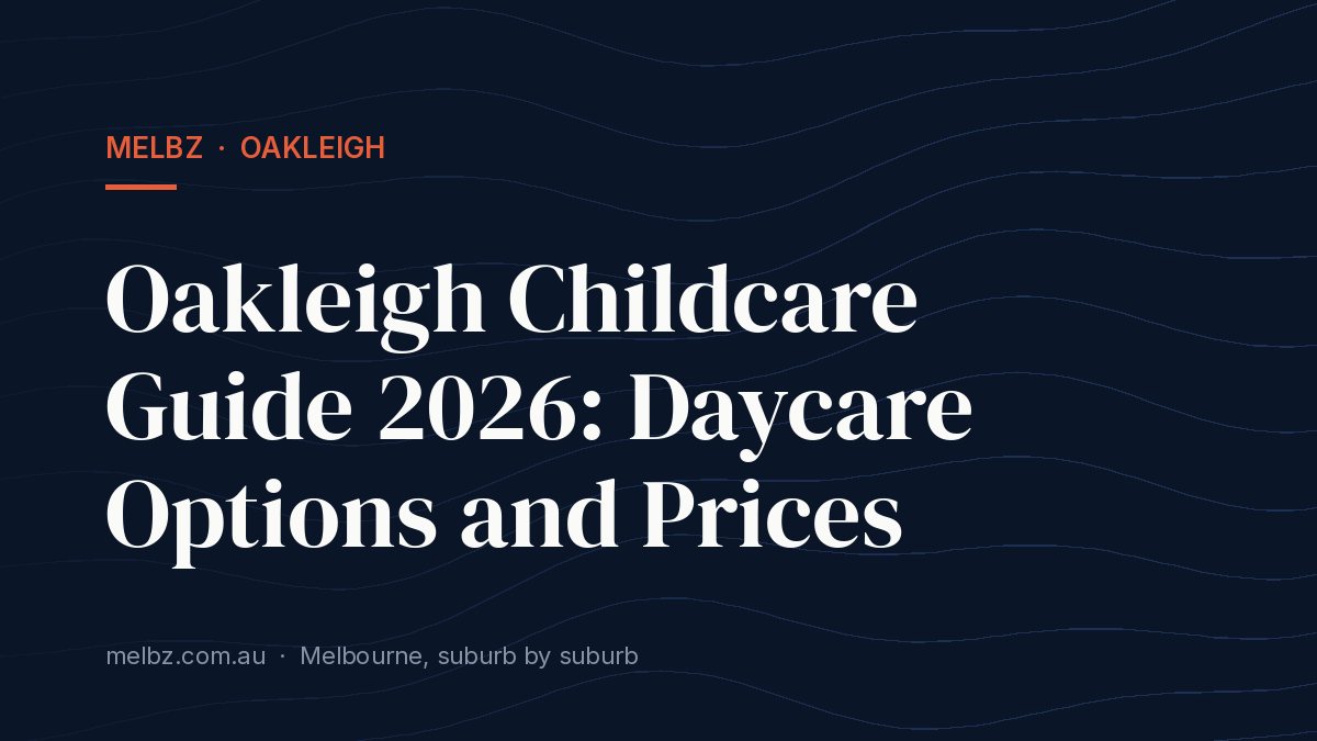 Title card: Oakleigh Childcare Guide 2026: Daycare Options and Prices
