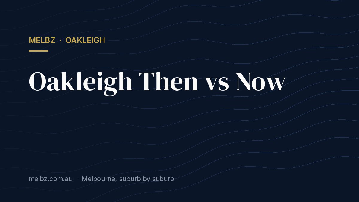 Title card: Oakleigh Then vs Now