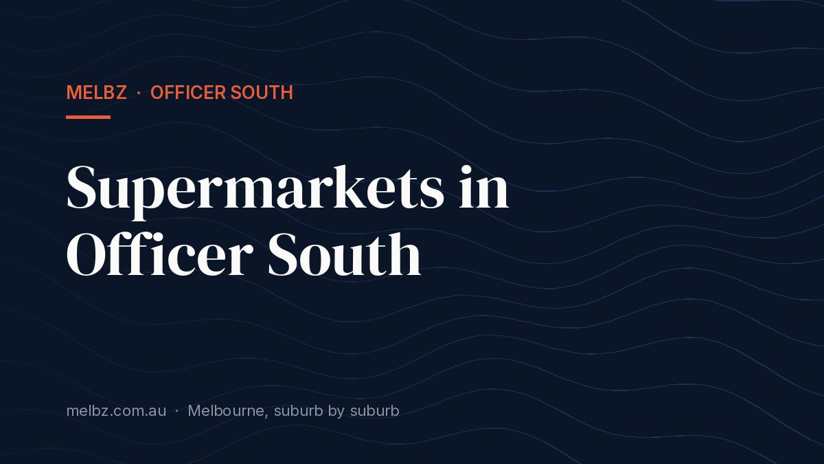 Title card: Supermarkets in Officer South