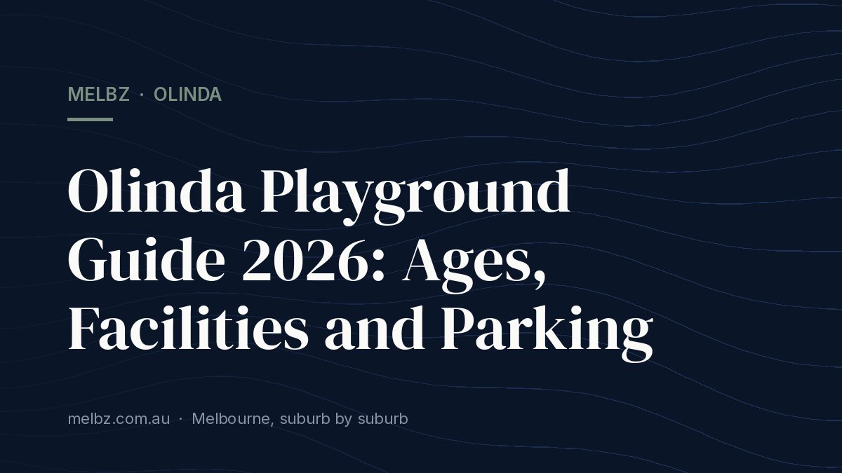 Title card: Olinda Playground Guide 2026: Ages, Facilities and Parking
