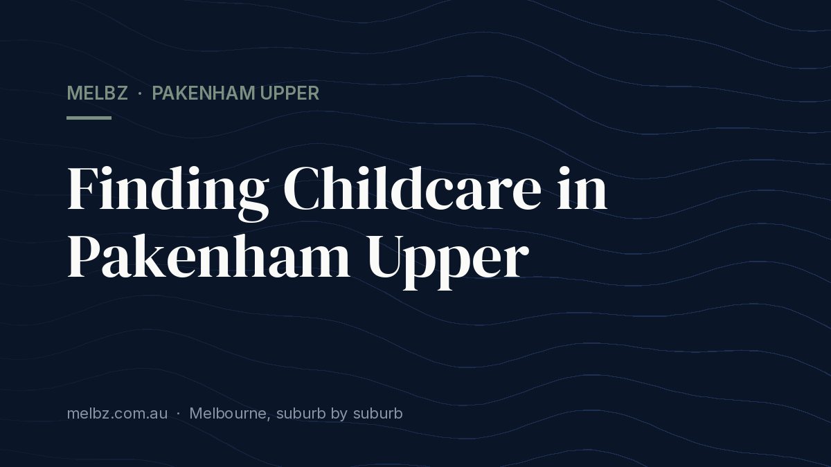 Title card: Finding Childcare in Pakenham Upper