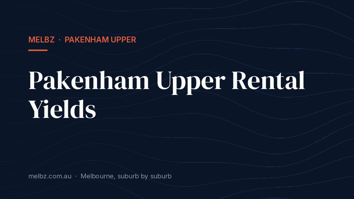Title card: Pakenham Upper Rental Yields
