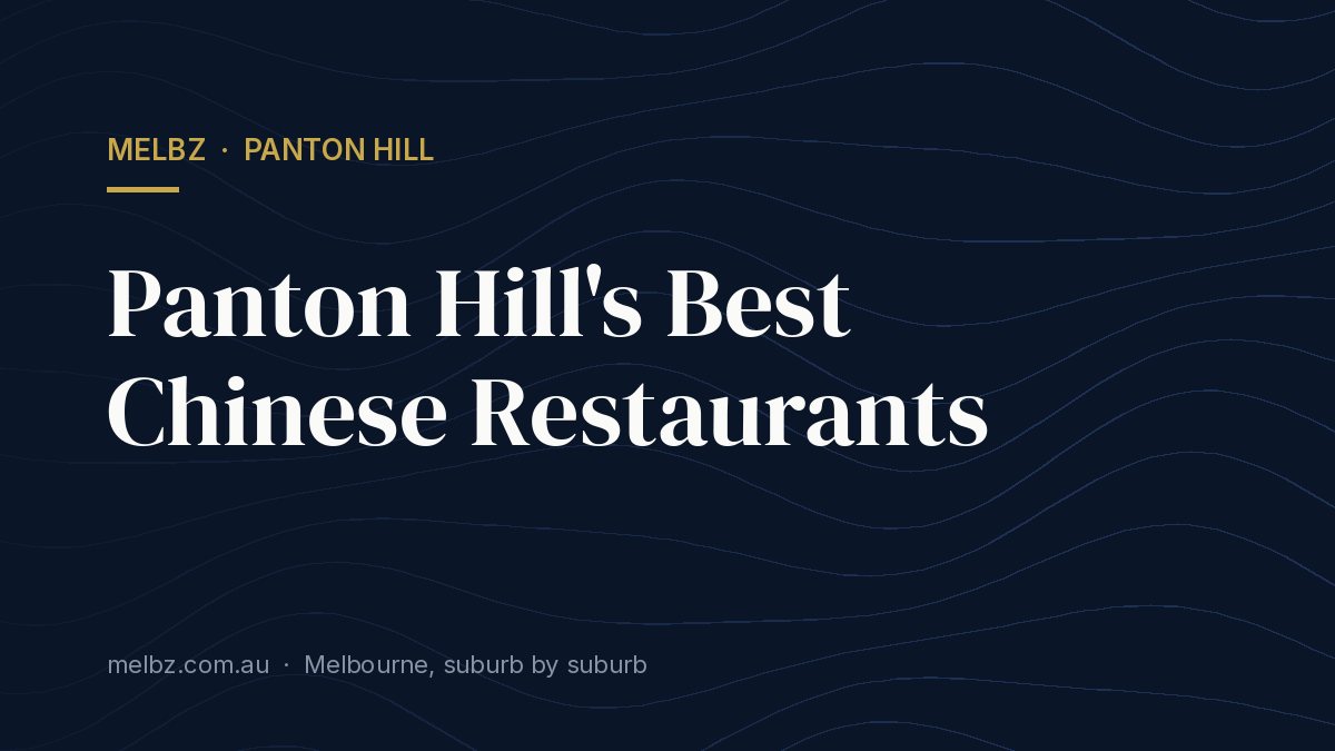 Title card: Panton Hill's Best Chinese Restaurants