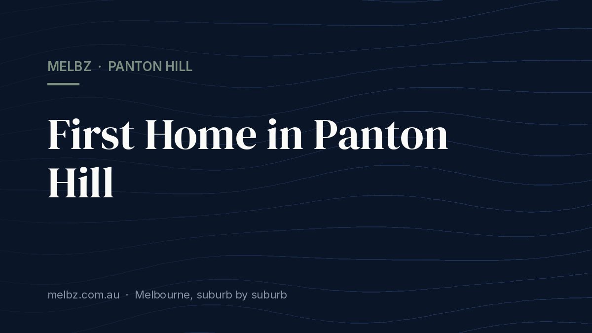 Title card: First Home in Panton Hill