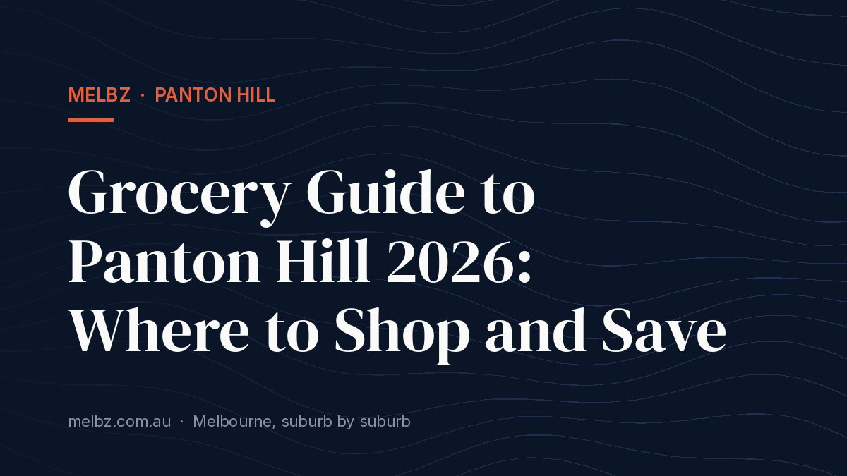 Title card: Grocery Guide to Panton Hill 2026: Where to Shop and Save