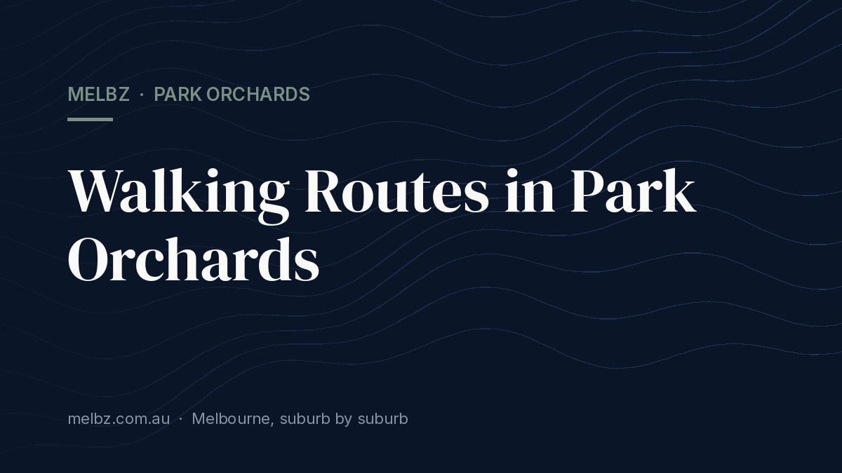 Title card: Walking Routes in Park Orchards