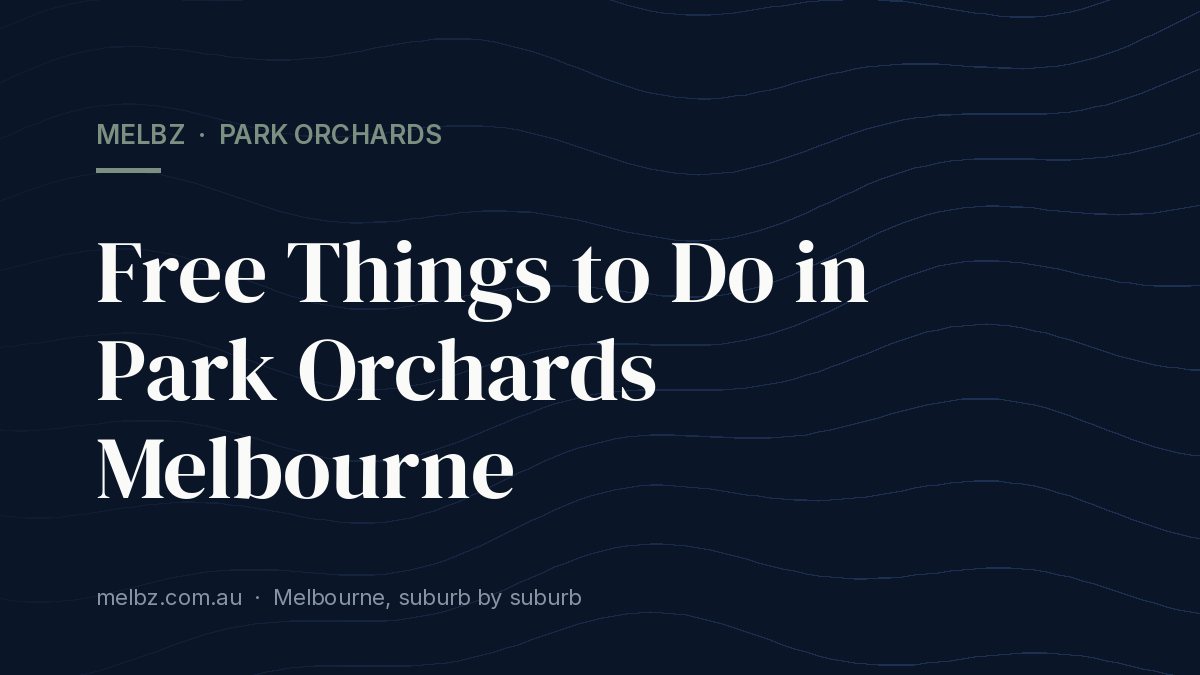 Title card: Free Things to Do in Park Orchards Melbourne