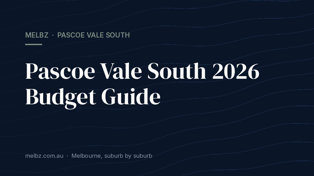 Title card: Pascoe Vale South 2026 Budget Guide