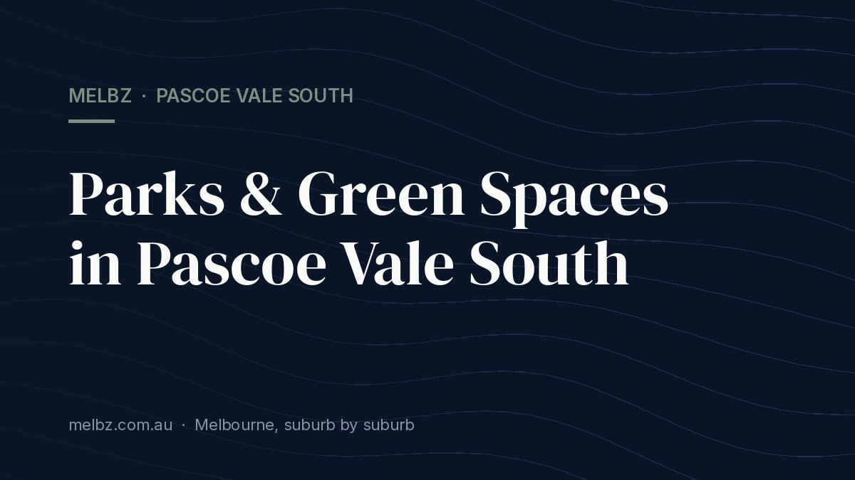 Title card: Parks & Green Spaces in Pascoe Vale South