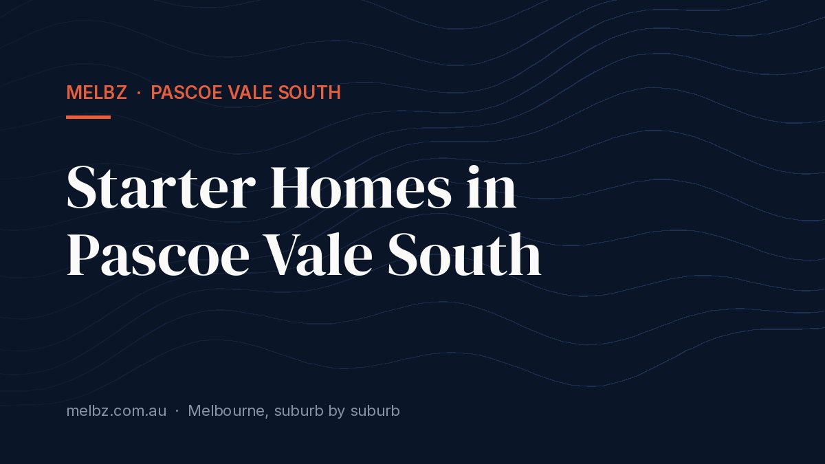 Title card: Starter Homes in Pascoe Vale South
