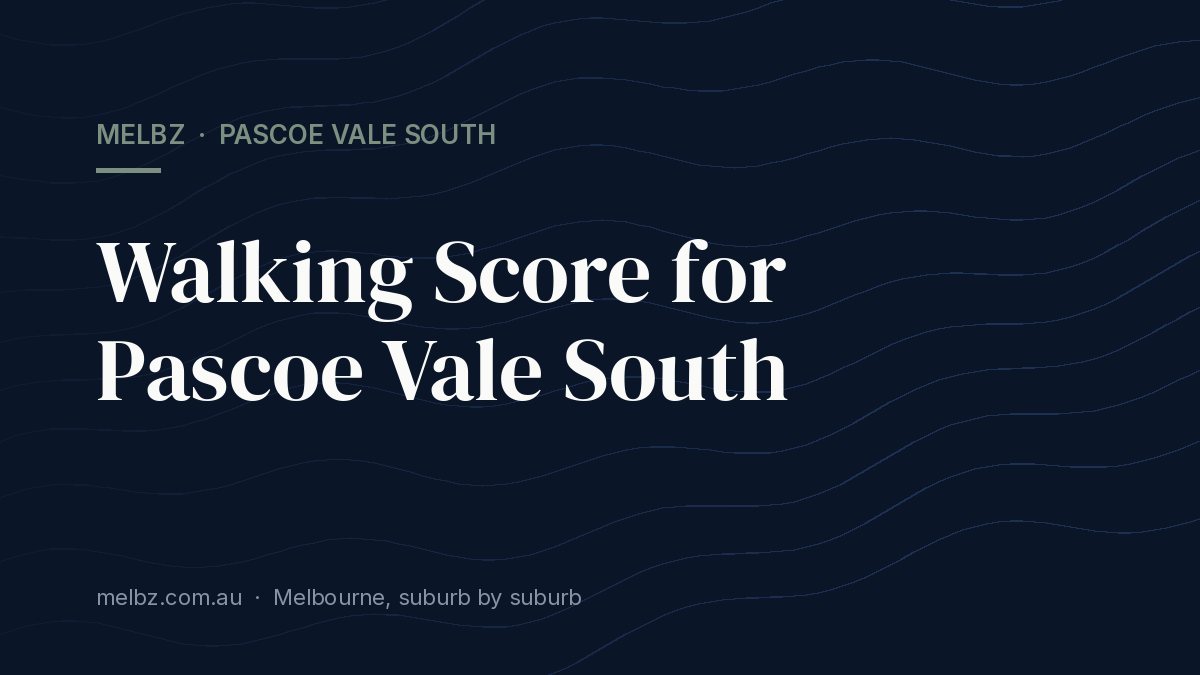 Title card: Walking Score for Pascoe Vale South
