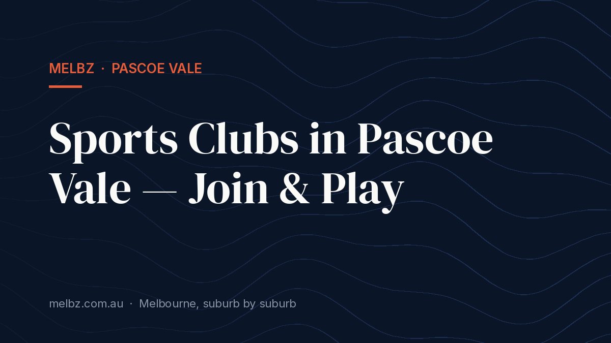 Title card: Sports Clubs in Pascoe Vale — Join & Play
