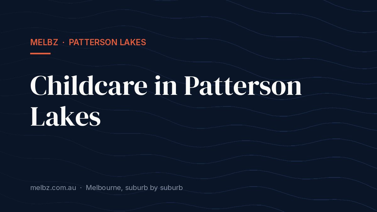 Title card: Childcare in Patterson Lakes