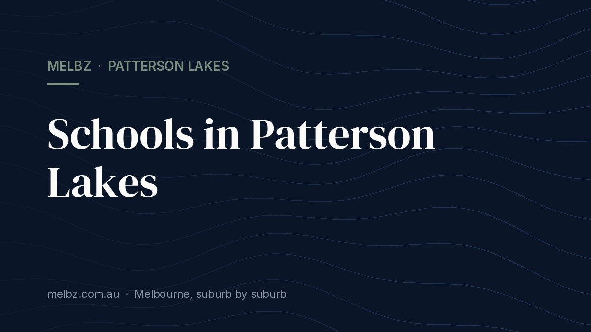 Title card: Schools in Patterson Lakes