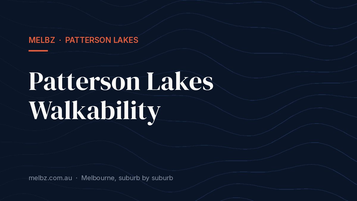 Title card: Patterson Lakes Walkability