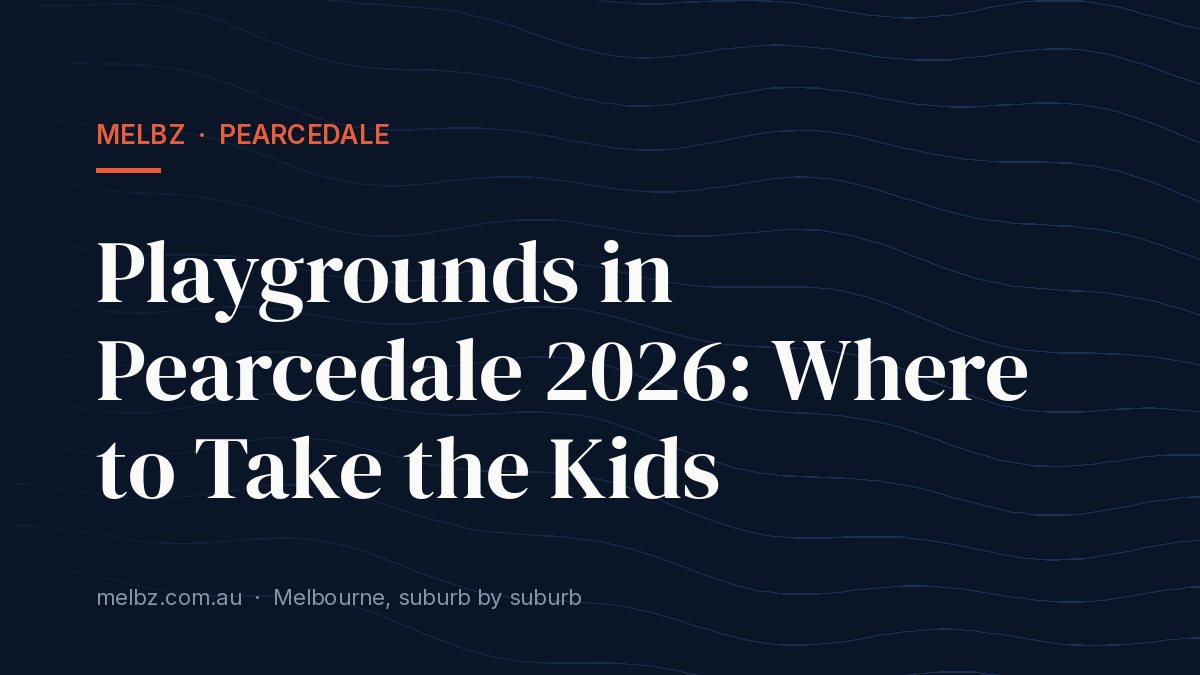 Title card: Playgrounds in Pearcedale 2026: Where to Take the Kids