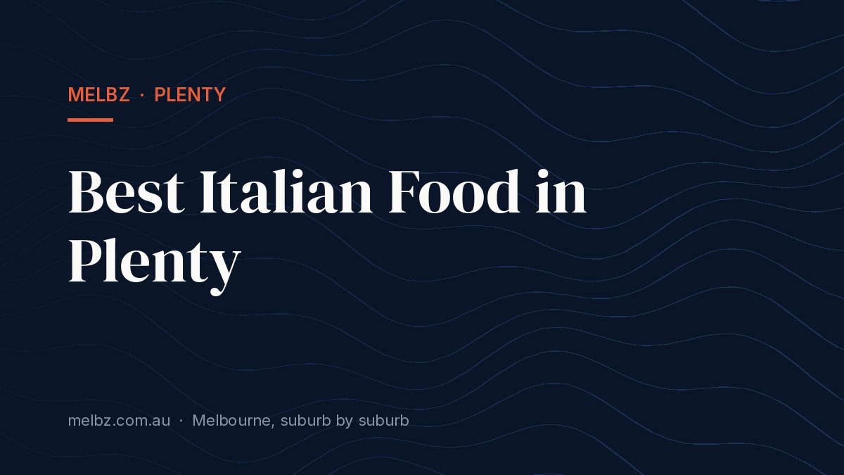 Title card: Best Italian Food in Plenty