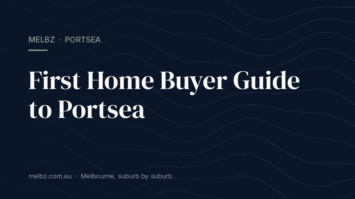 Title card: First Home Buyer Guide to Portsea