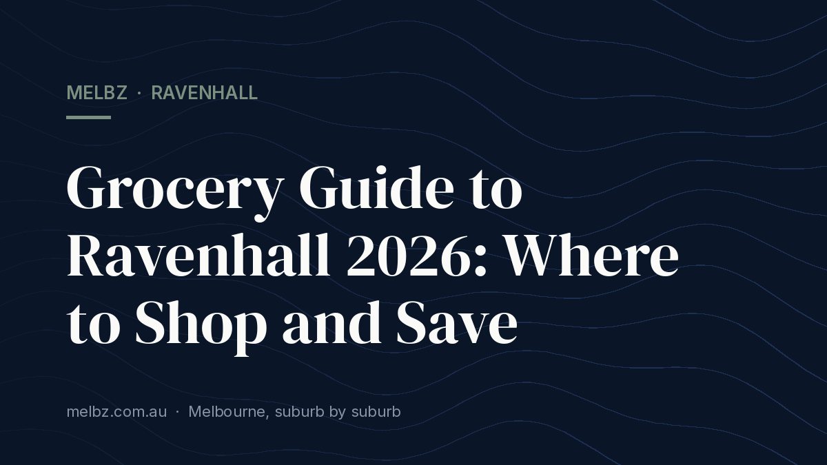 Title card: Grocery Guide to Ravenhall 2026: Where to Shop and Save