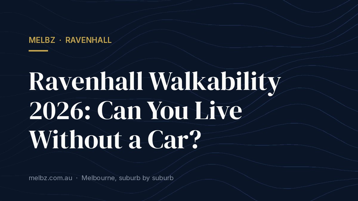 Title card: Ravenhall Walkability 2026: Can You Live Without a Car?