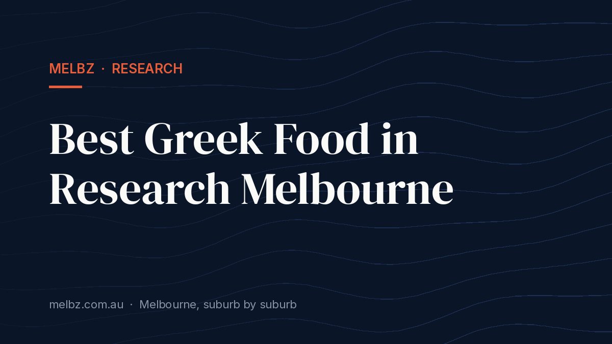 Title card: Best Greek Food in Research Melbourne