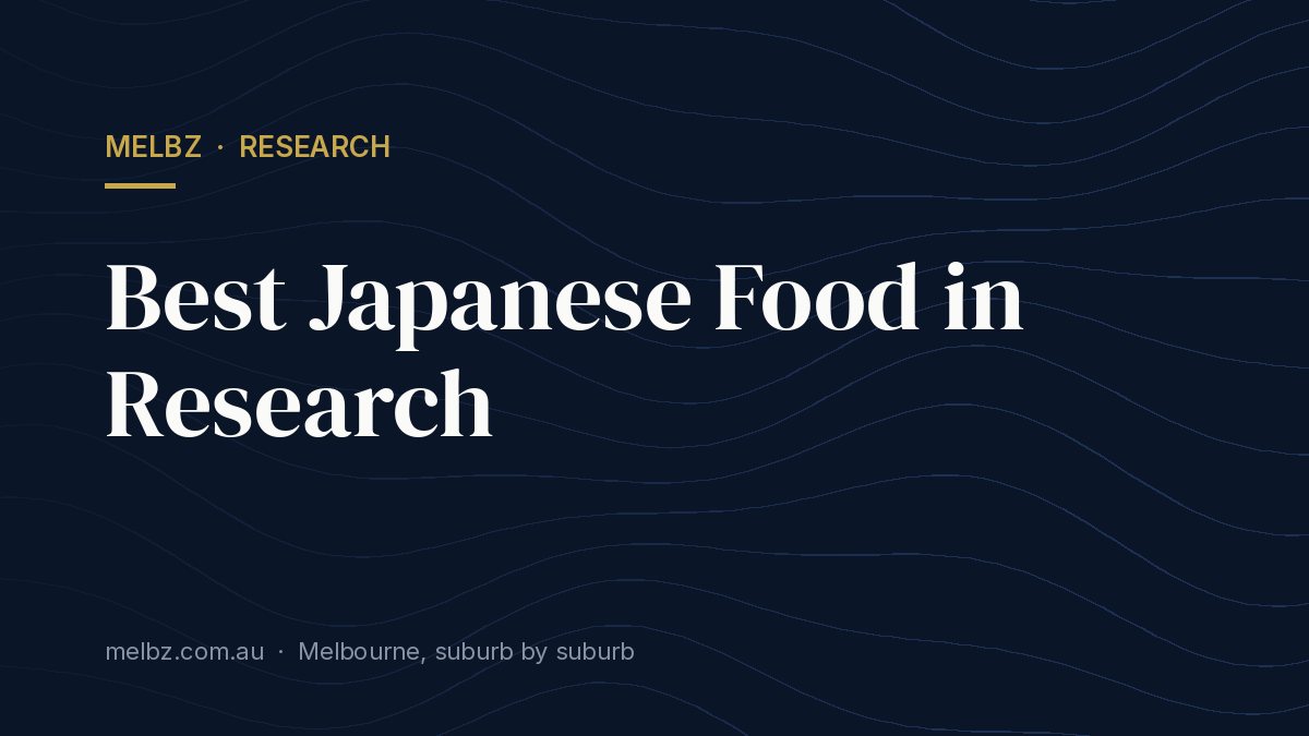 Title card: Best Japanese Food in Research