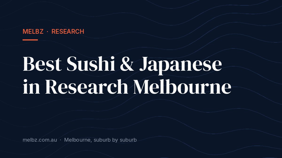 Title card: Best Sushi & Japanese in Research Melbourne