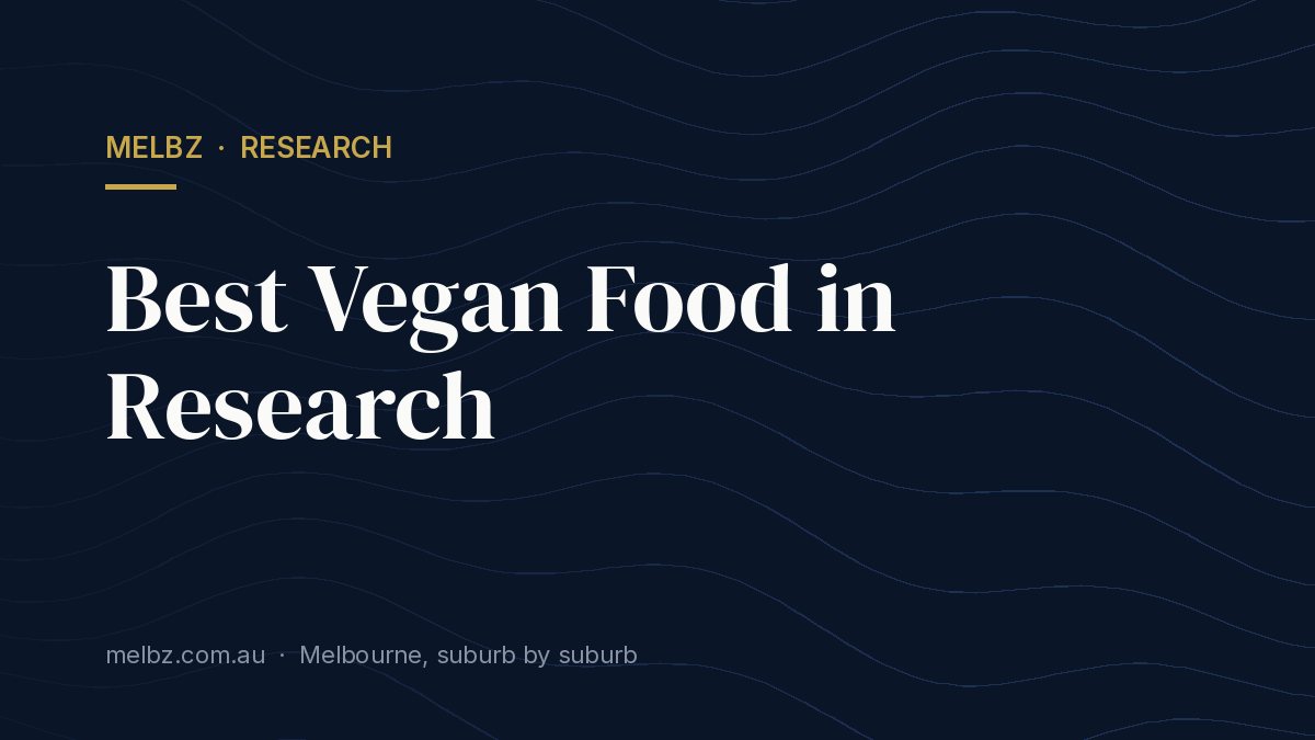 Title card: Best Vegan Food in Research