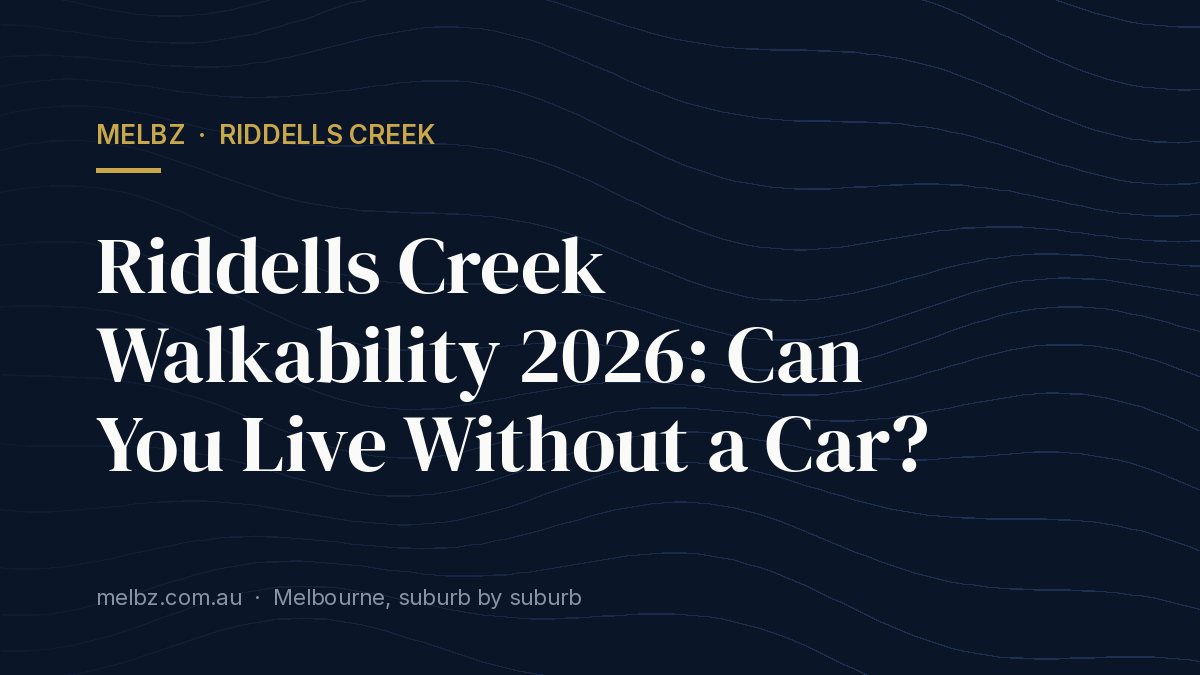 Title card: Riddells Creek Walkability 2026: Can You Live Without a Car?