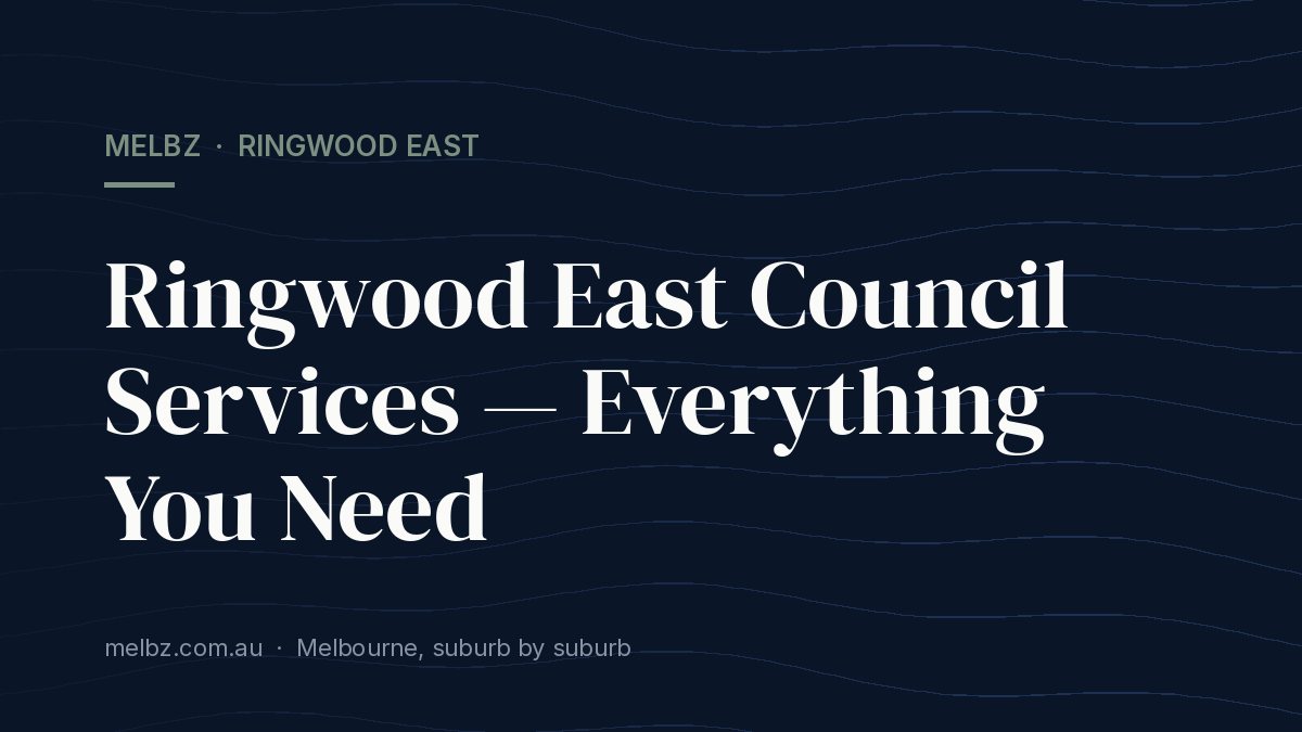Title card: Ringwood East Council Services — Everything You Need