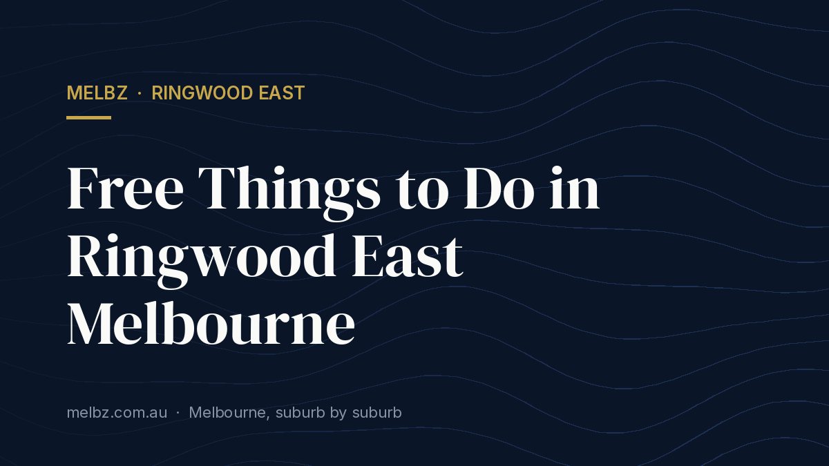 Title card: Free Things to Do in Ringwood East Melbourne