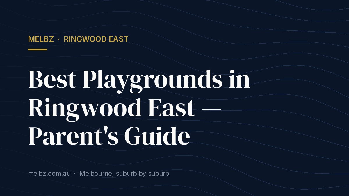 Title card: Best Playgrounds in Ringwood East — Parent's Guide