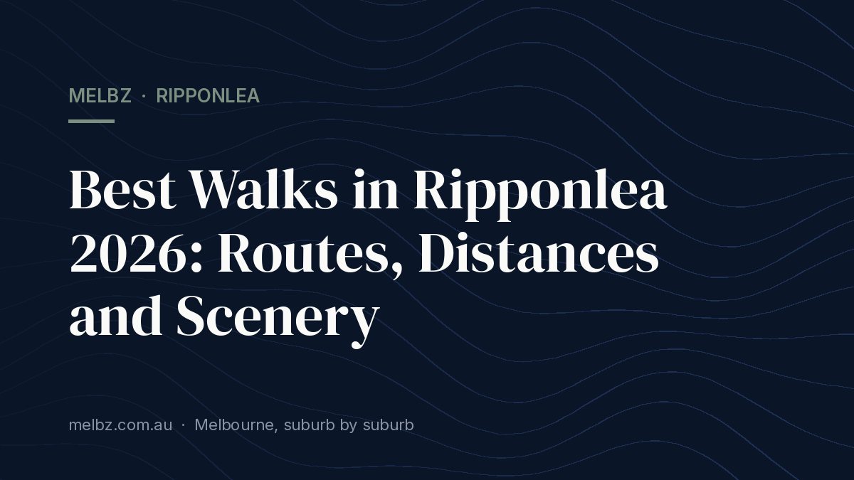 Title card: Best Walks in Ripponlea 2026: Routes, Distances and Scenery