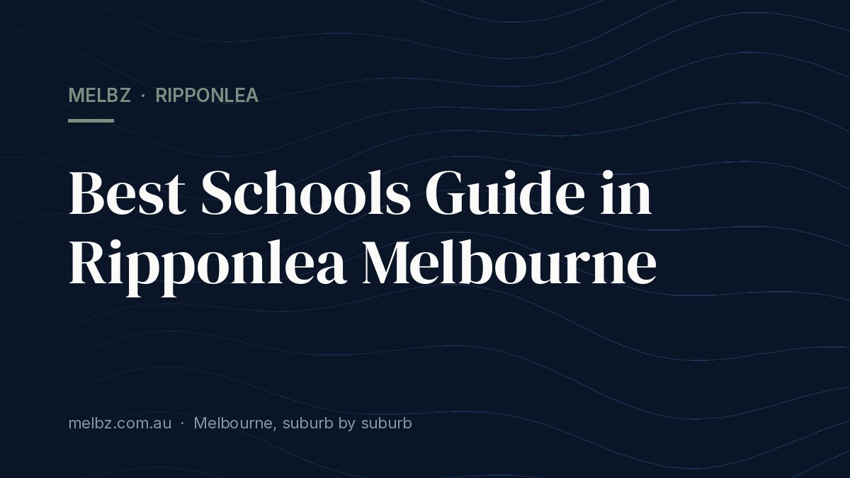 Title card: Best Schools Guide in Ripponlea Melbourne