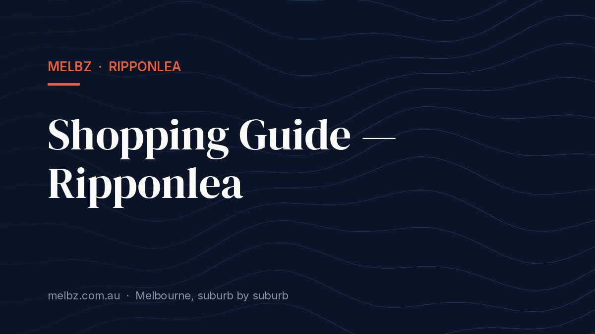 Title card: Shopping Guide — Ripponlea