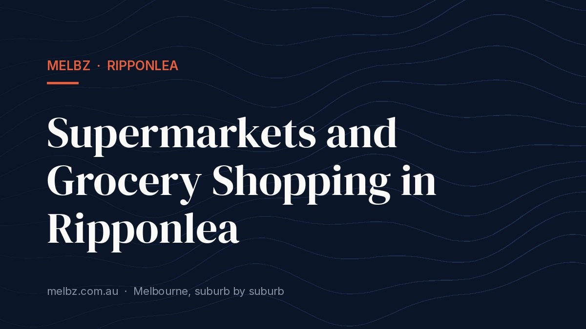 Title card: Supermarkets and Grocery Shopping in Ripponlea