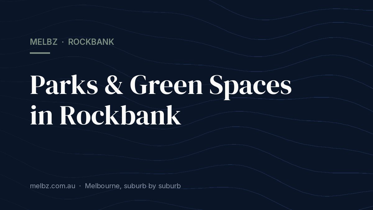 Title card: Parks & Green Spaces in Rockbank