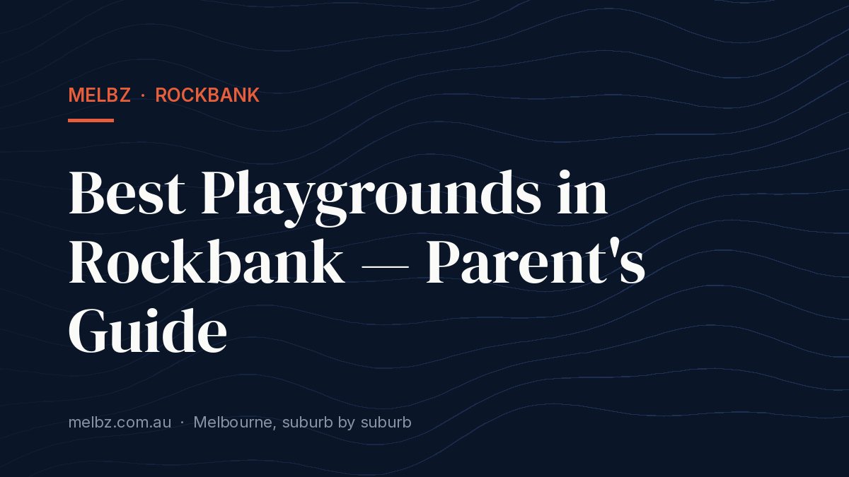Title card: Best Playgrounds in Rockbank — Parent's Guide
