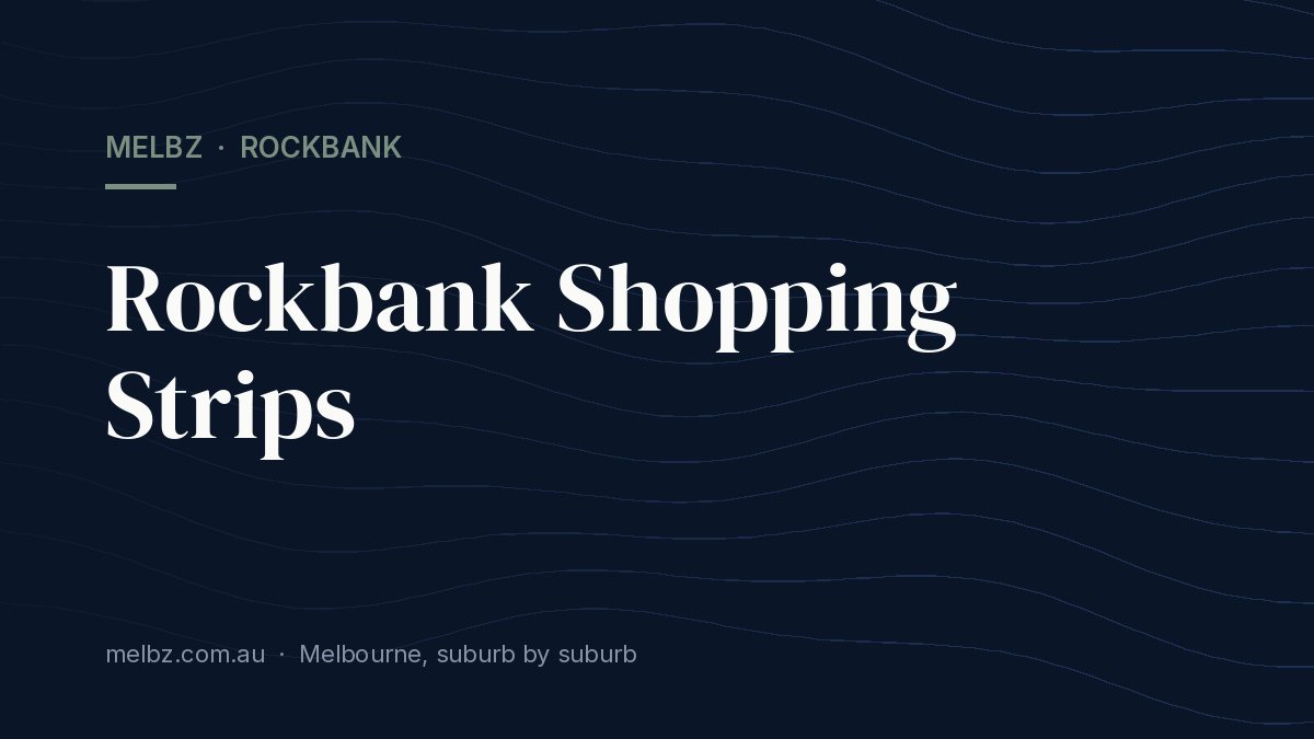 Title card: Rockbank Shopping Strips