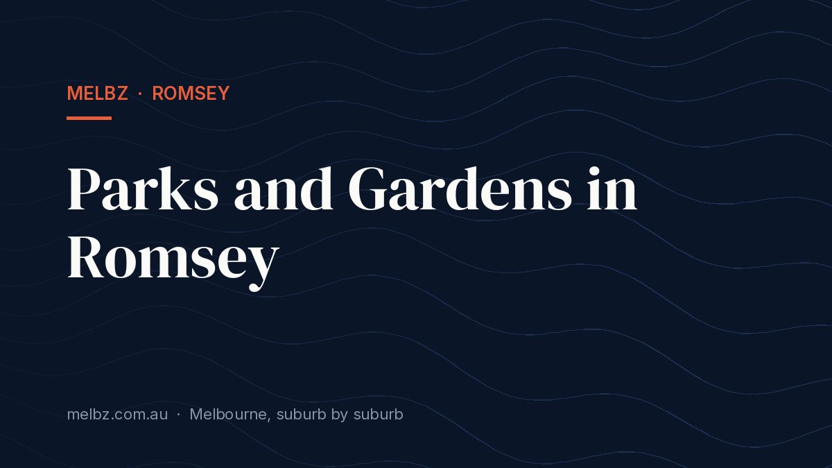 Title card: Parks and Gardens in Romsey