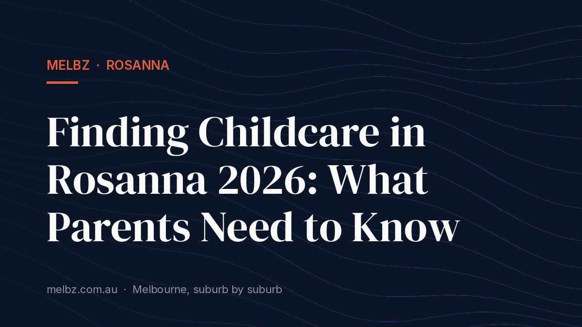 Title card: Finding Childcare in Rosanna 2026: What Parents Need to Know